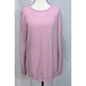 Charter Club Luxury 100 Pct Cashmere Sweater Women XL Pink Soft Knit Pullover